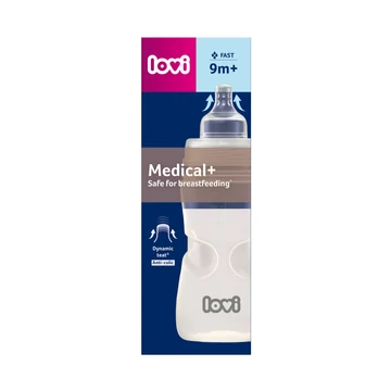 LOVI Medical+ Cumisüveg 9 hó+ 330 ml