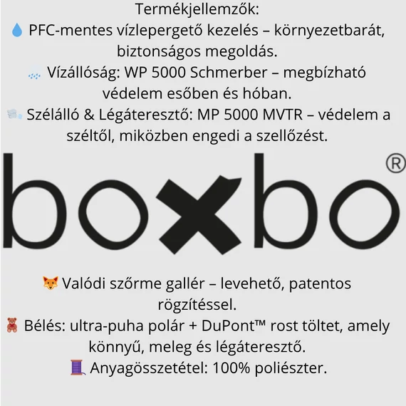 WISTITI polárbéléses vízálló télikabát – Lila levendula