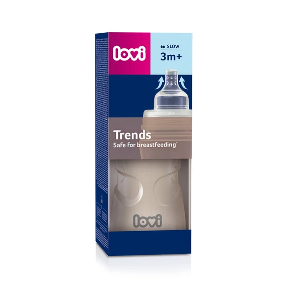 LOVI Trends cumisüveg 250ml 3 hó+ bézs
