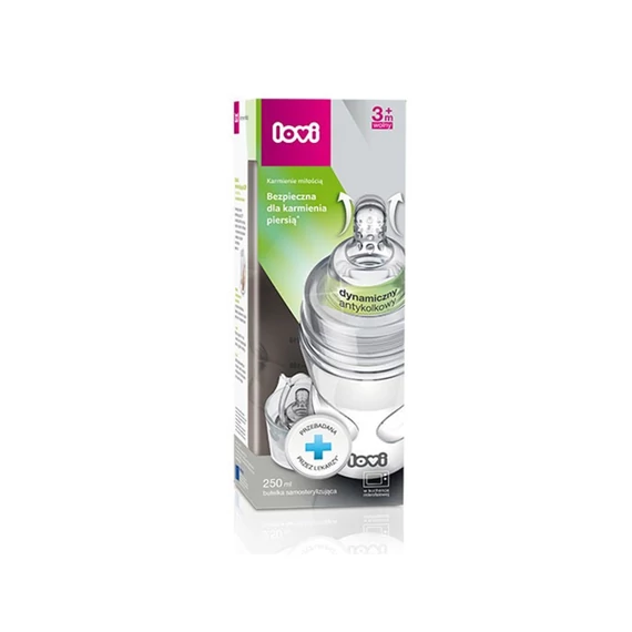 LOVI Önsterilizáló cumisüveg 3 hó+ 250 ml