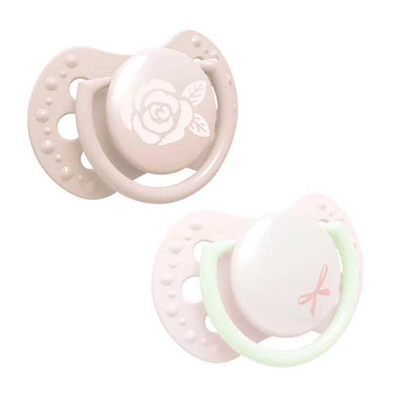 LOVI  Mini szilikon dinamikus cumi BABY SHOWER 0-2hó 2db lány