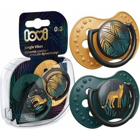 LOVI Szilikon dinamikus cumi Jungle Vibes 0-3hó 2db fiú
