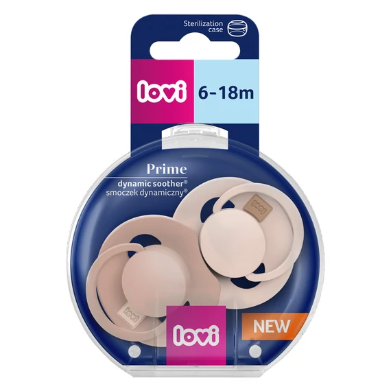 LOVI Dinamikus szilikon cumi PRIME 6-18hó 2db Nude/Blush