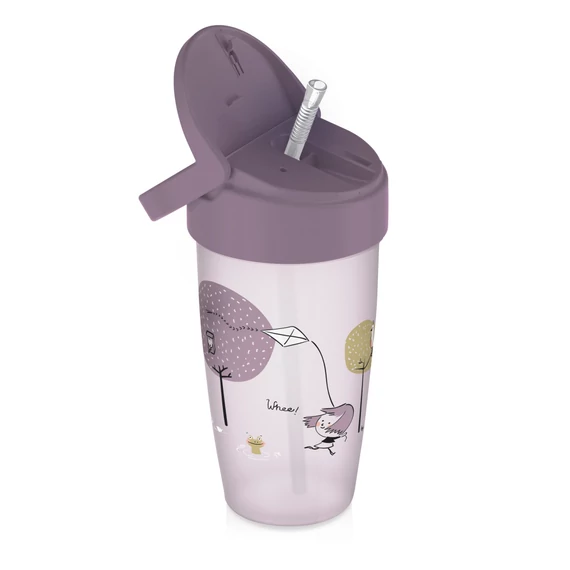 LOVI Szívószálas itatópohár ACTIVE 350 ml 14 hó+ Lovely lány