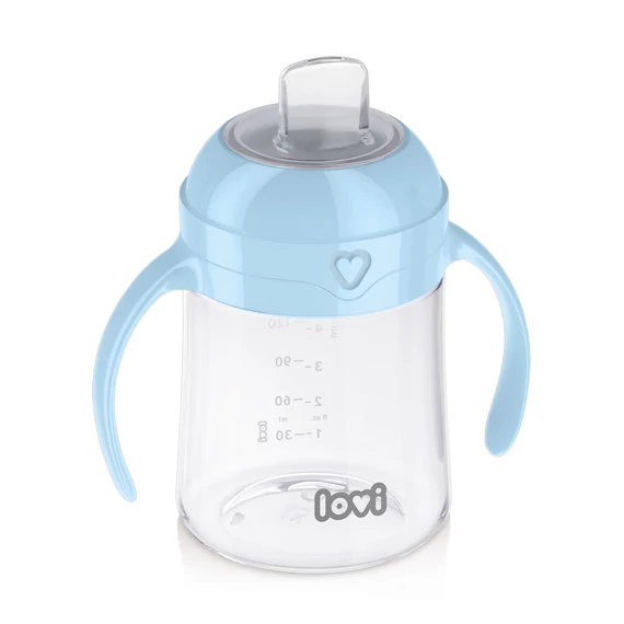 LOVI Első itatópohár ivócsőrrel 6 hó+150 ml kék