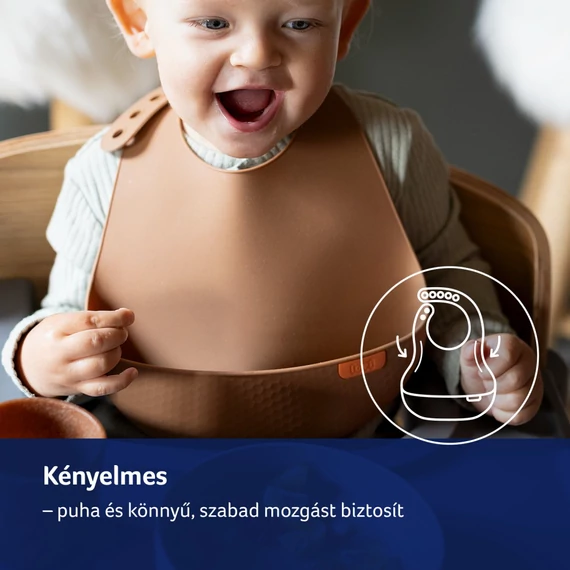 LOVI Szilikon előke zsebbel Granola